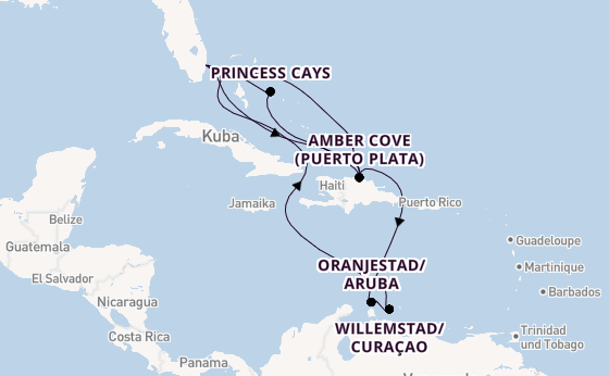 Karibik ab Fort Lauderdale (Port Everglades), USA auf der Regal Princess