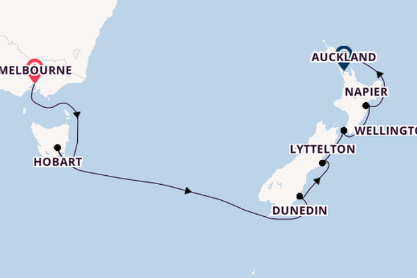 Australië en Nieuw-Zeeland vanaf Melbourne, Australië met de Silver Nova