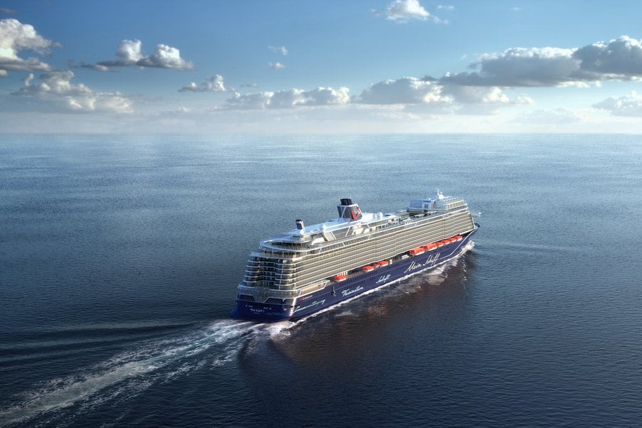 at sea