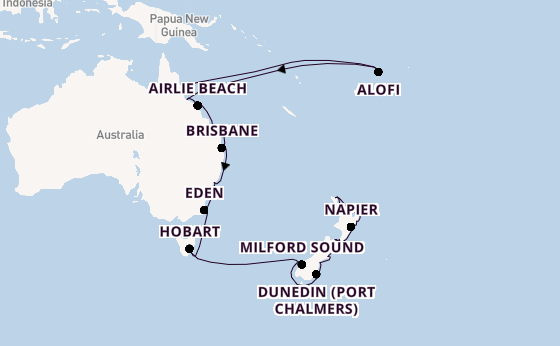 New Zealand from Cairns, Australia with the Azamara Pursuit