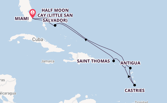 Caribbean from Miami, Florida with the Zuiderdam