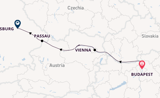 Danube River, Europe from Budapest, Hungary with the Viking Honir