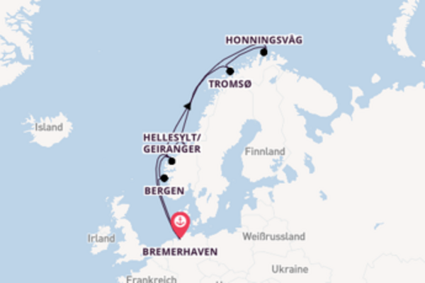 Von Bremerhaven über Tromsø in 12 Tagen