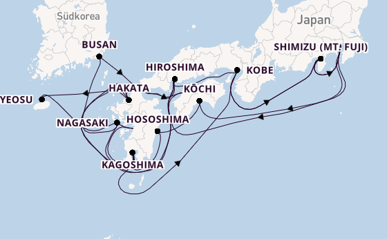 Japan ab Tokio, Japan auf der Seabourn Encore