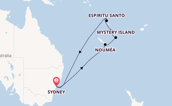 South Pacific from Sydney, Australia with the Carnival Splendor
