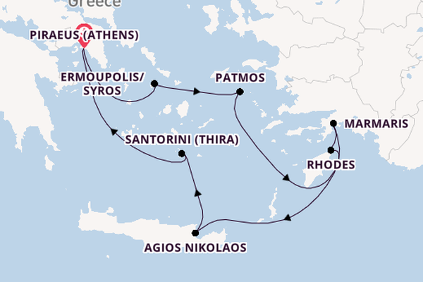 Luxury More Inclusive Greece Cruise: Crete, Patmos & Santorini