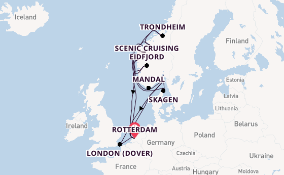 Norway from Rotterdam, The Netherlands with the Nieuw Statendam