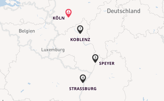 Rhein ab Köln, Deutschland auf der A-ROSA SILVA