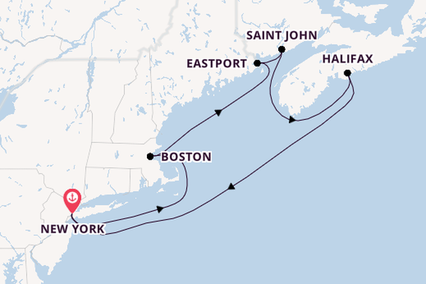 East Coast USA from New York with the Regal Princess