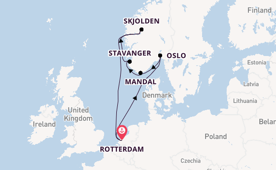 Norway from Australia with the Rotterdam