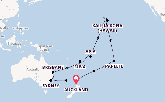 Polynesia from Auckland, New Zealand with the Crown Princess