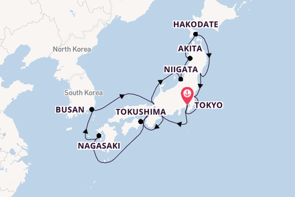 Japan from Tokyo, Japan with the Sapphire Princess