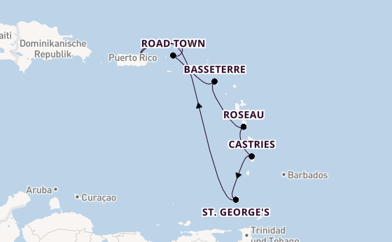 Karibik ab San Juan, Puerto Rico auf der Celebrity Constellation