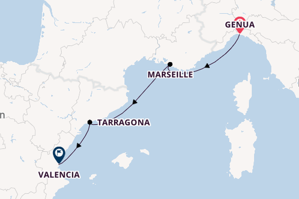 Westliches Mittelmeer ab Genua, Italien auf der MSC Splendida