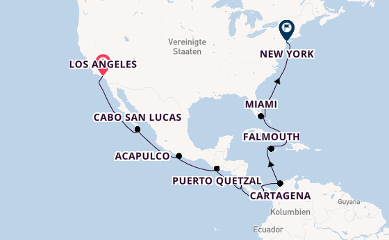 Norwegian Bliss - Durch den Panamakanal von Los Angeles nach New York