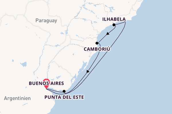 Südamerika ab Buenos Aires, Argentinien auf der MSC Splendida