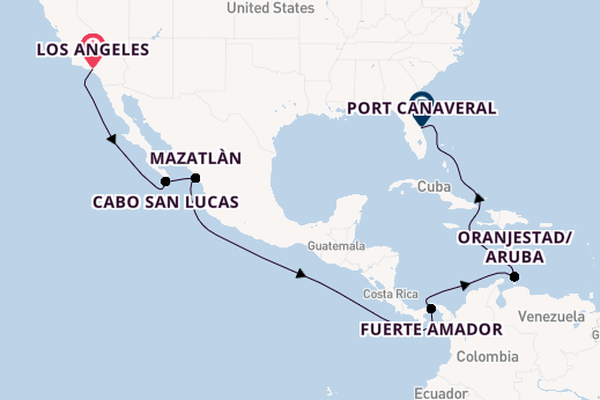 Mexican Riviera from Los Angeles, California, USA with the Star Princess