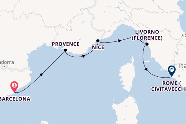 Western Mediterranean from Barcelona, Spain with the Azamara Onward