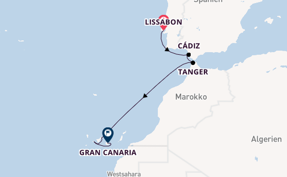 Kanarische Inseln ab Lissabon, Portugal auf der Azamara Onward
