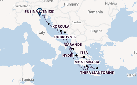 Oostelijke Middellandse Zee vanaf Athene (Piraeus), Griekenland met de Seabourn Quest