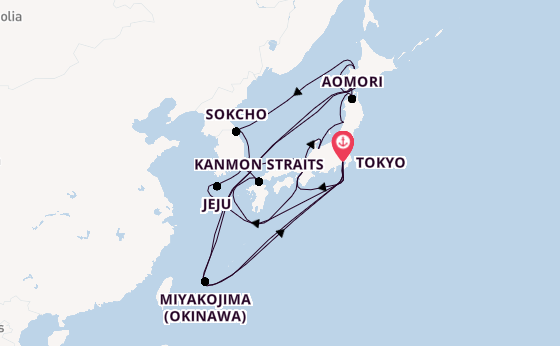 Japan from Tokyo, Japan with the Seabourn Encore