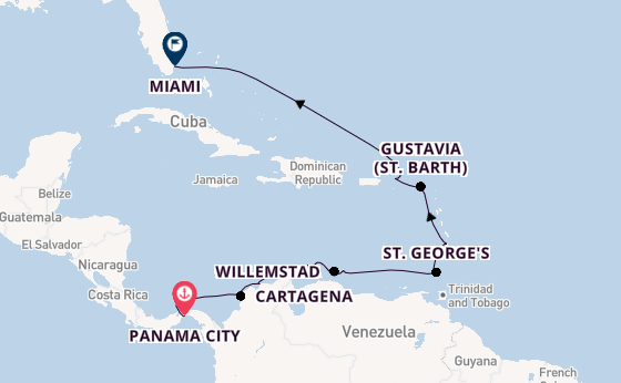 Caribbean from Panama City, Panama with the Seven Seas Grandeur