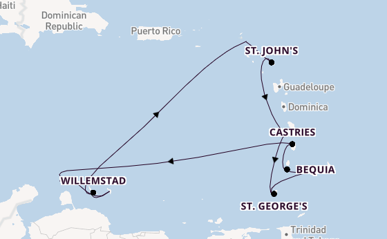 Zuidelijke Caraïben vanaf Bridgetown, Barbados met de Silver Spirit
