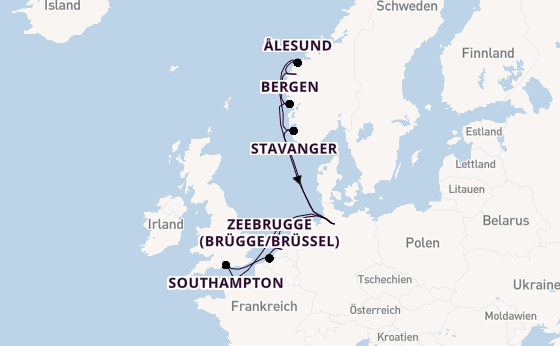 Norwegen ab Hamburg auf AIDAperla