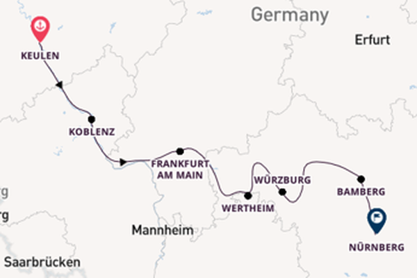 8daagse cruise naar Wertheim