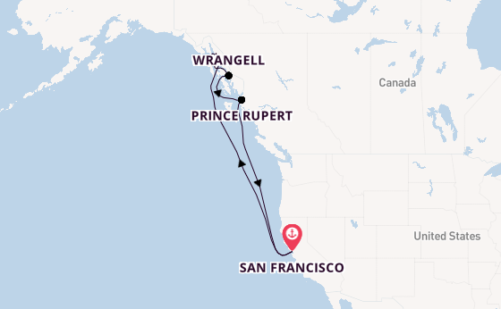 Alaska & West Canada from San Francisco, USA with the Ruby Princess
