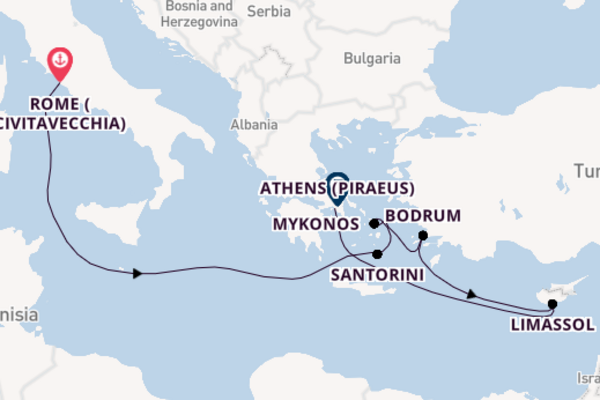 9 day journey to Athens (Piraeus) from Rome (Civitavecchia)