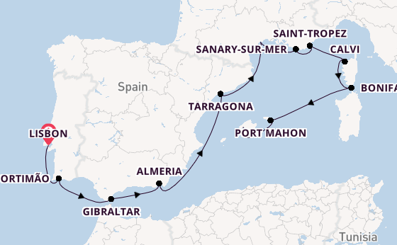 Western Mediterranean from Lisbon, Portugal with the HANSEATIC nature