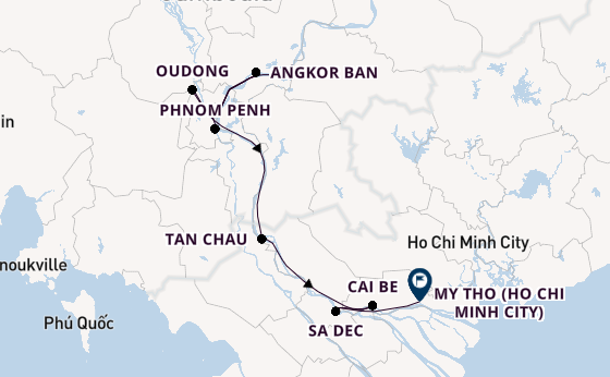 South East Asia from Kampong Cham, Cambodia with the AmaDara
