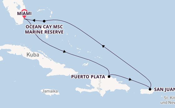MSC World America - Floridas Magie & traumhafte Karibikmomente