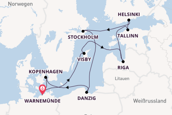 Europa ab Warnemünde auf AIDAmar