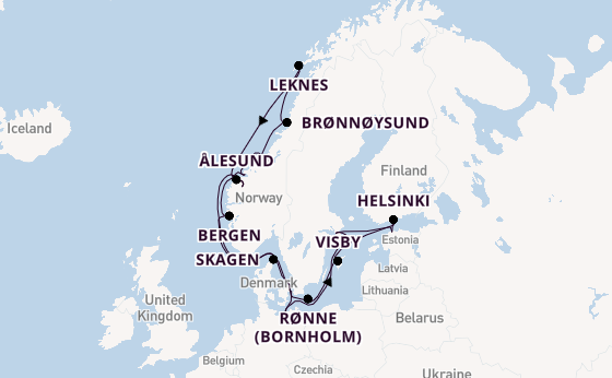 Noorwegen vanaf Kopenhagen, Denemarken met de EXPLORA IV