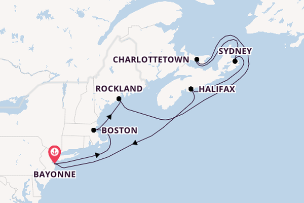 USA Ostküste ab Bayonne, New Jersey, USA auf der Mein Schiff 1