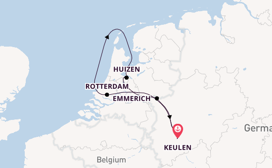 Rijn vanaf Keulen, Duitsland met de A-ROSA BRAVA