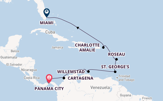 Caribbean from Panama City, Panama with the Seven Seas Prestige