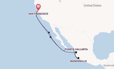 Mexicaanse Riviera vanaf San Francisco, Verenigde Staten met de Ruby Princess