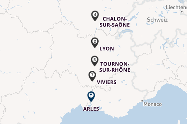 Rhône ab Lyon, Frankreich auf der VIVA VOYAGE