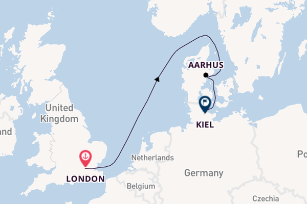 England from London, England, United Kingdom with the Costa Diadema