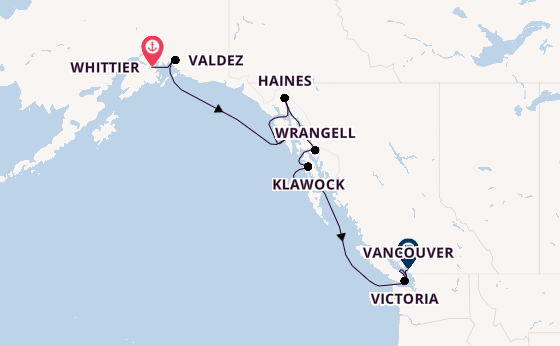 Alaska & West Canada from Whittier, Alaska with the Azamara Pursuit