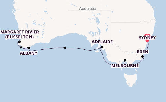 Australië vanaf Sydney, Australië met de Grand Princess