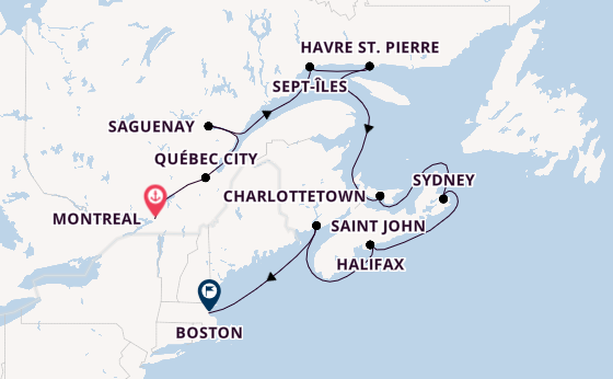 East Coast USA from Montreal, Canada with the Seven Seas Splendor