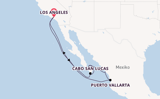 Mexikanische Riviera ab Los Angeles, USA auf der Carnival Legend