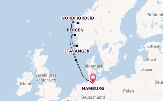 Norwegen ab Hamburg auf der Mein Schiff Relax