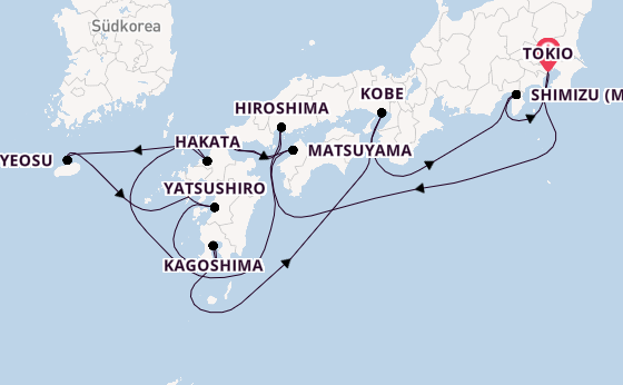 Japan ab Tokio, Japan auf der Seabourn Encore