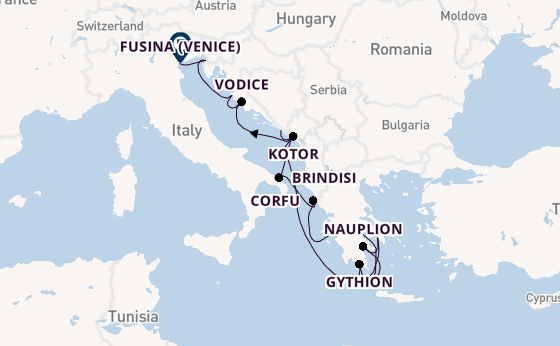 Oostelijke Middellandse Zee vanaf Dubrovnik, Kroatië met de Seabourn Ovation