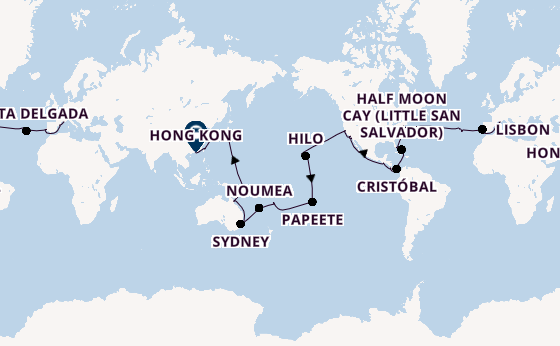 World Cruise from Marseille, France with the Costa Deliziosa